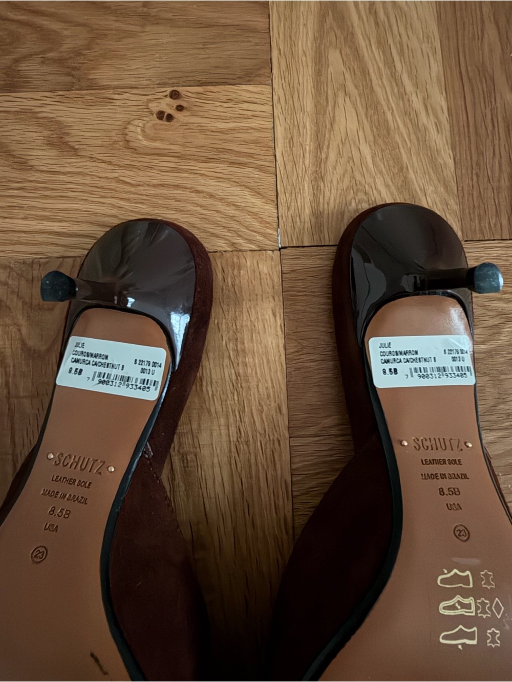 SCHUTZ Brown Suede Pointed-Toe Mules - Picture 6 of 8
